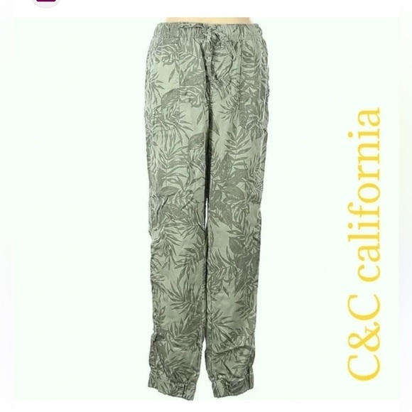 C&C California Palm Tree Cotton Joggers - Picture 1 of 9